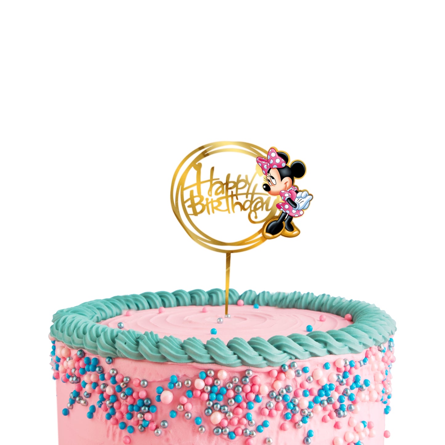 Cake Toppers Happy Birthday Minnie Acrylic Cake Toppers Golden Toppers
