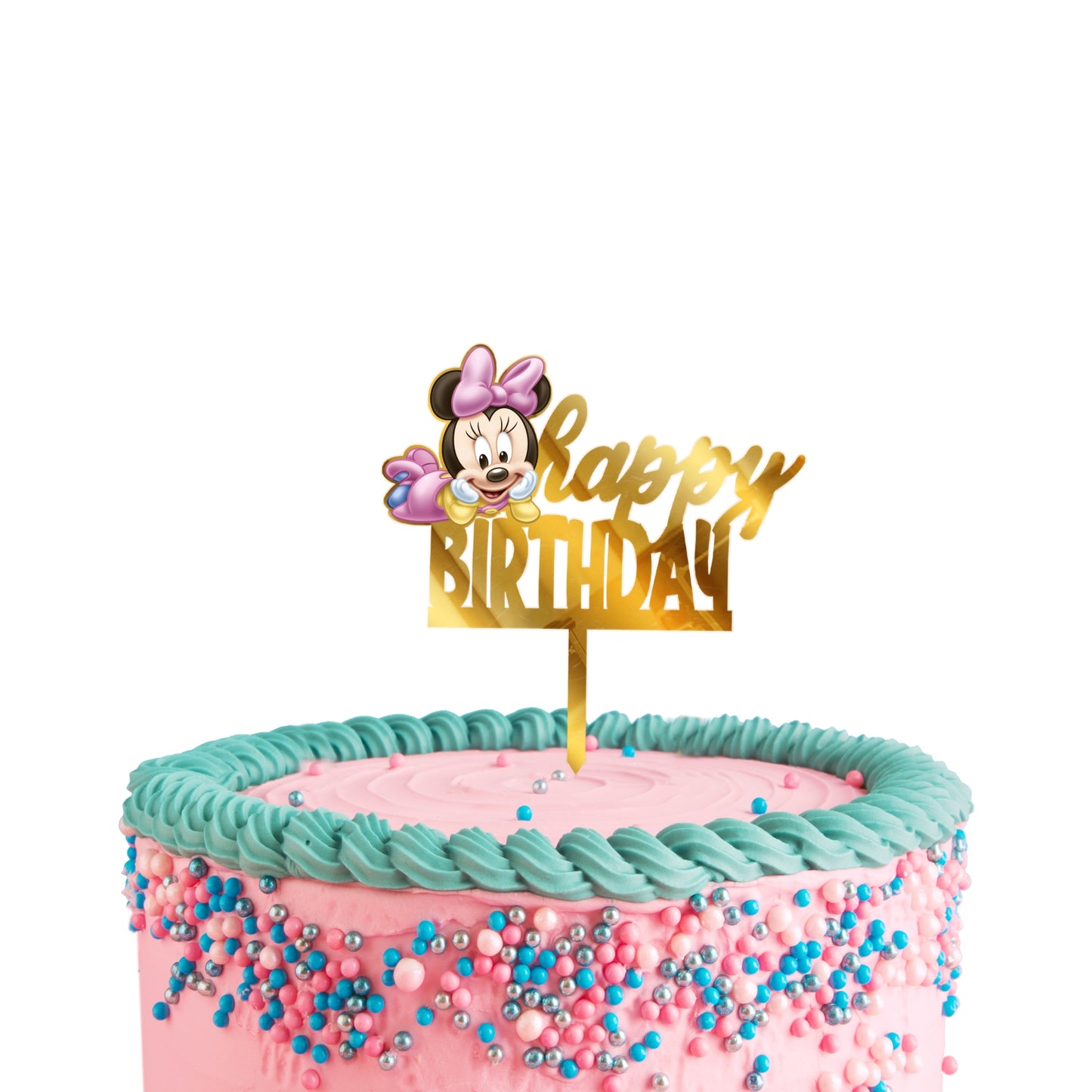 Cake Toppers Happy Birthday Minnie Mouse Acrylic Cake Toppers Golden Toppers