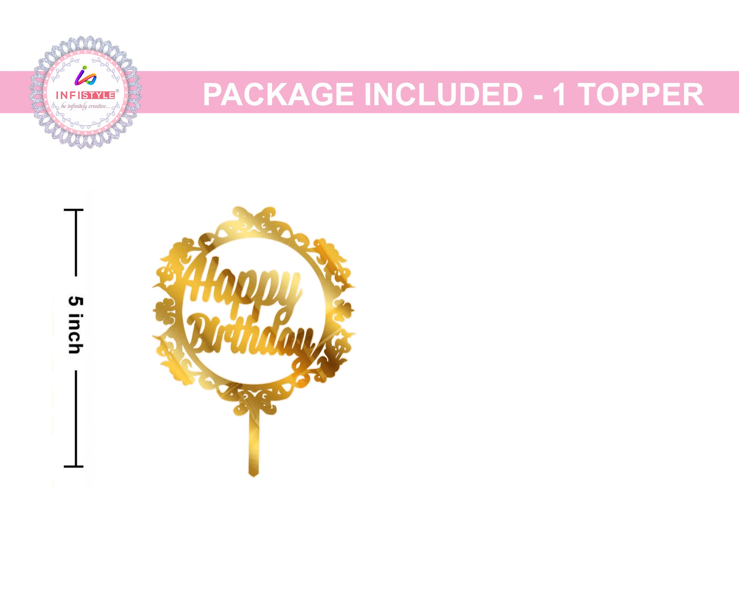 Cake Toppers Happy Birthday Acrylic Cake Toppers Golden Toppers