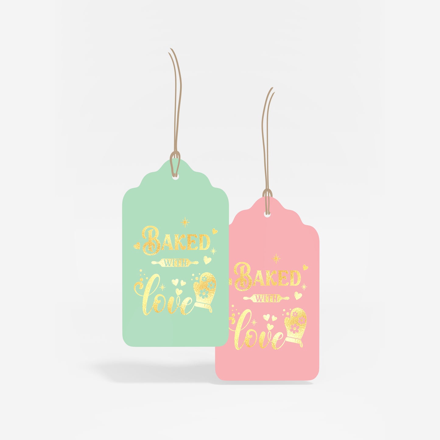 Baked With Love Premium Tags Gold Foil