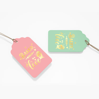 Baked With Love Premium Tags Gold Foil