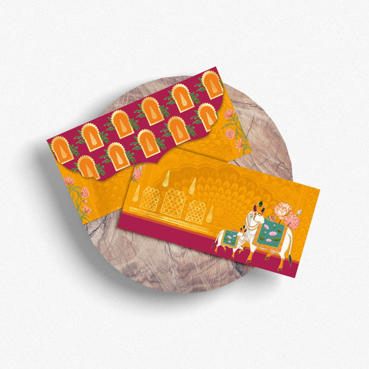 Money Envelopes for Shagun In Pichwai Theme Gold Foil Shagun Envelopes Indian Traditional Money Envelopes