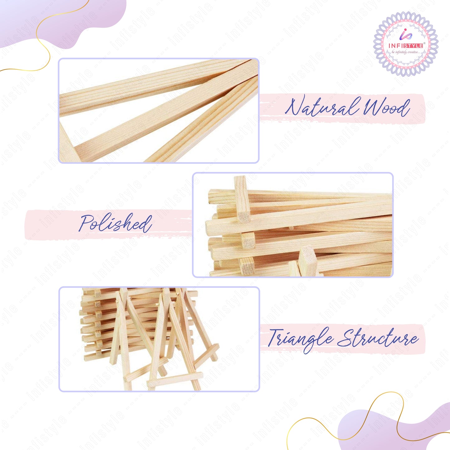 Easel Stand Wooden 5 Pieces for Art Painting Easel Stand 6inches