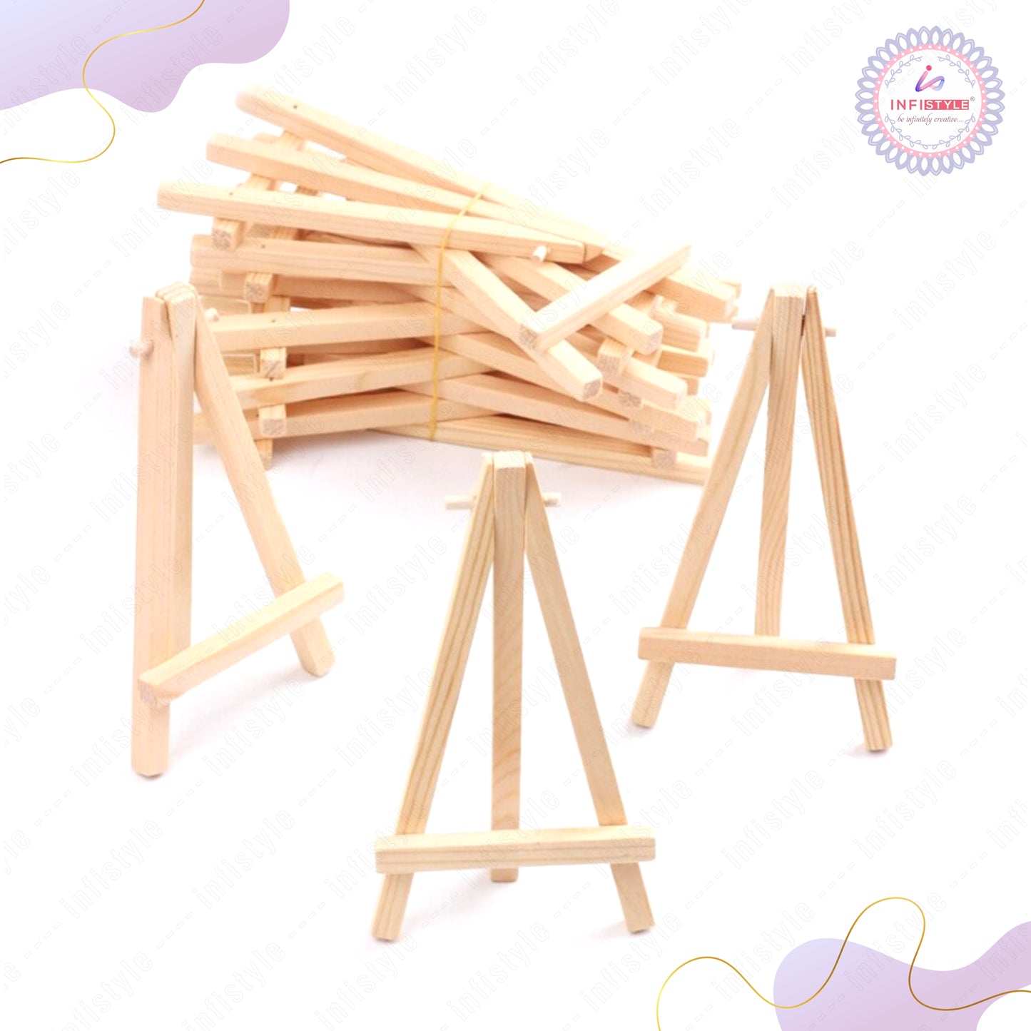 Easel Stand Wooden 5 Pieces for Art Painting Easel Stand 6inches