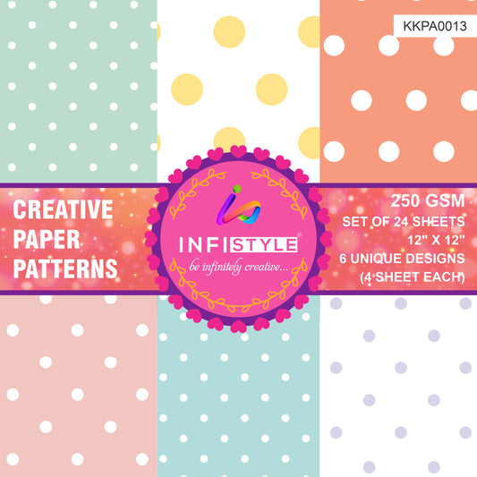 Craft Paper Pattern for Scrapbooking Pack of 24 Sheets