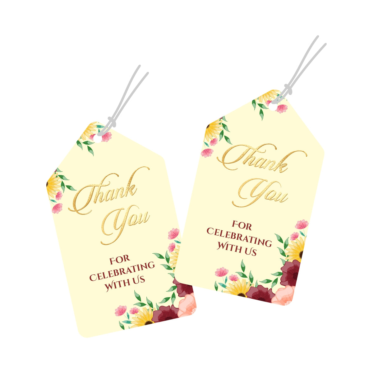 Gold Foil Thank You Tag